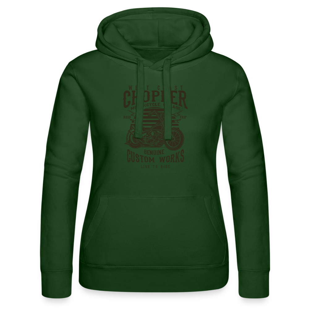 Vrouwenhoodie van Russell - bottlegreen