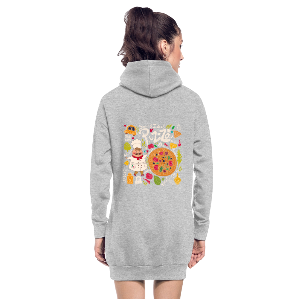 Hoodiejurk - grijs gemêleerd