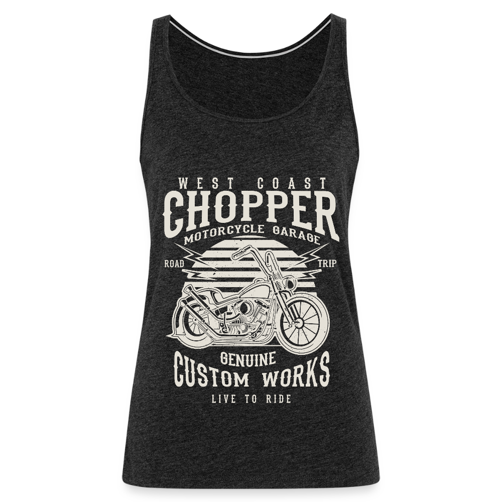 Vrouwen Premium tank top - houtskool