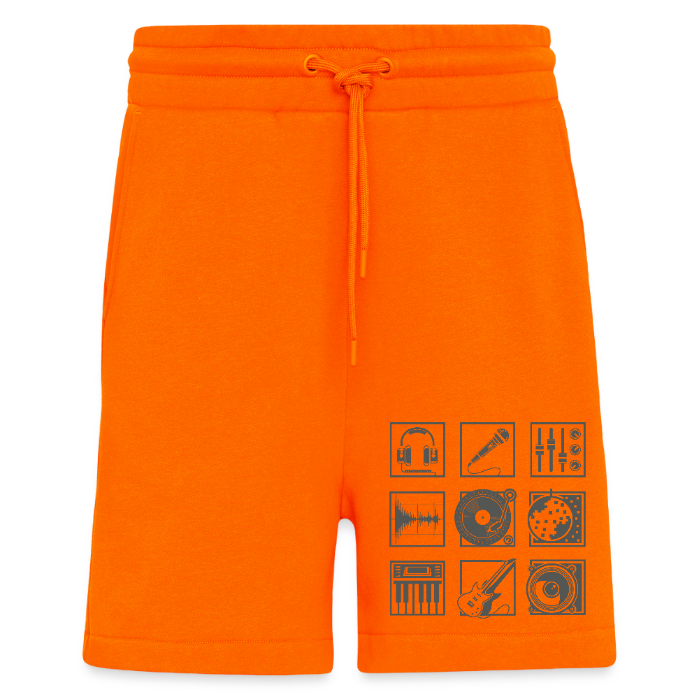 Organic relaxed shorts made in EU - SUNSET ORANGE
