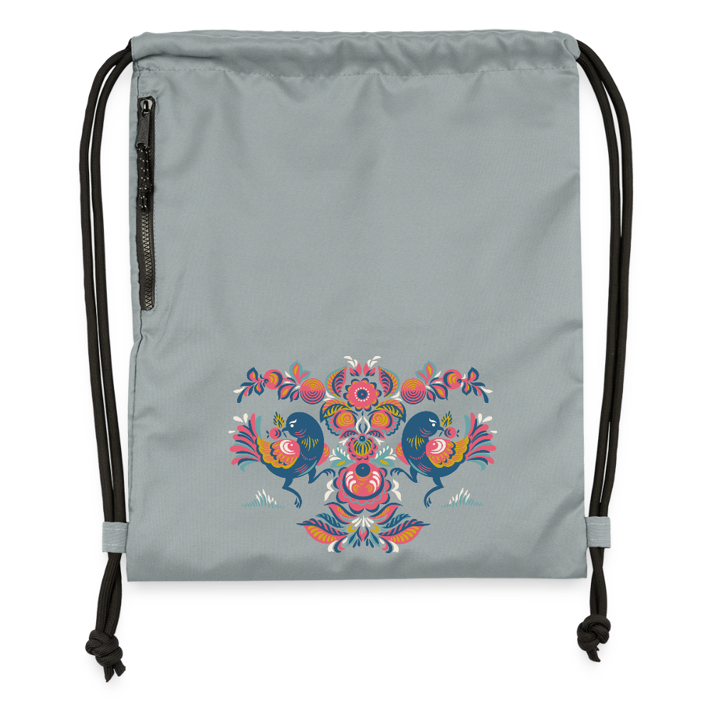 Gymtas van gerecycled materiaal - steengrijs mineral wash