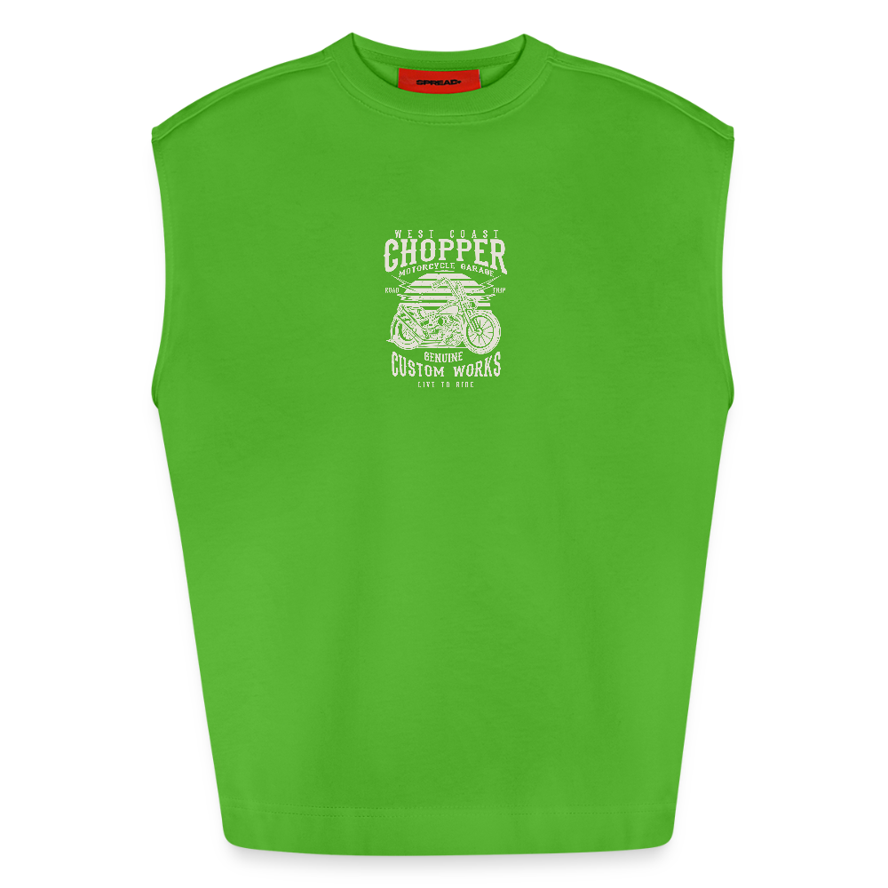Heavyweight oversized organic tanktop made in EU Unisex - Apple Neon