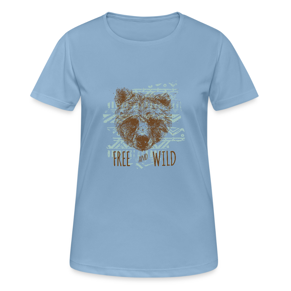 Vrouwen T-shirt ademend actief - hemelsblauw