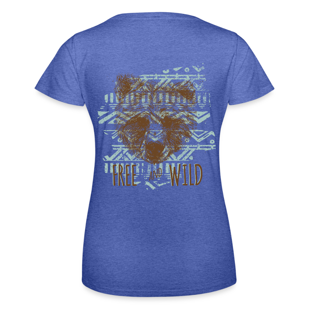 Vrouwen T-shirt van Fruit of the Loom - blauw gemêleerd