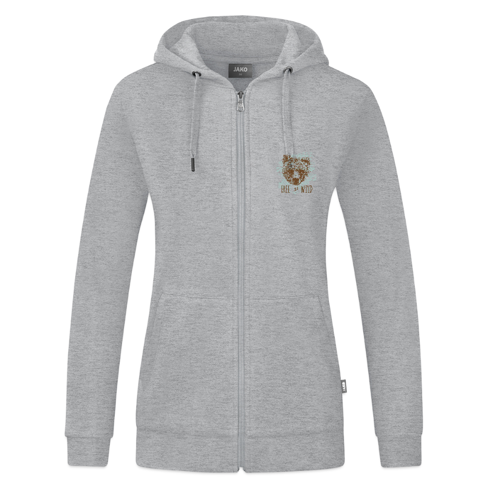 JAKO Vrouwen ziphoodie Organic - grijs gemêleerd