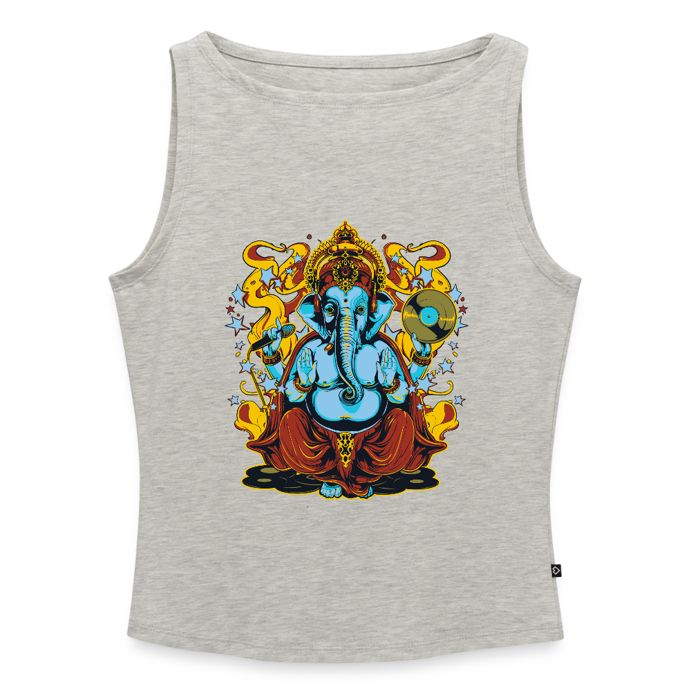 Vrouwen tanktop met U-hals - grijs gemêleerd
