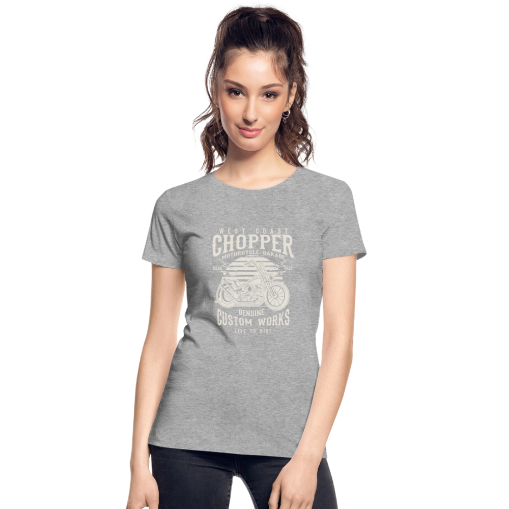 Vrouwen premium bio T-shirt - grijs gemêleerd