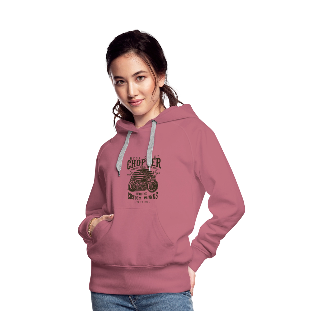 Vrouwen Premium hoodie - malve