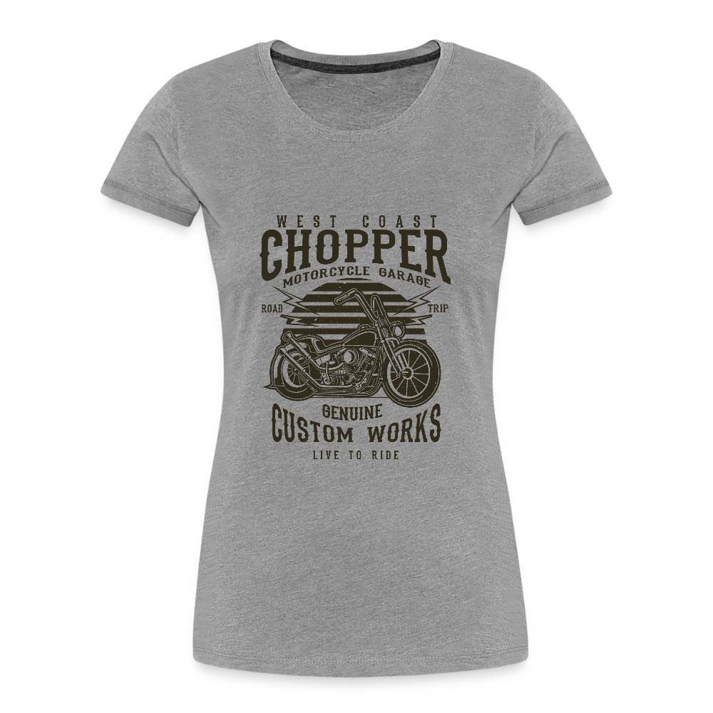 Vrouwen premium bio T-shirt - grijs gemêleerd