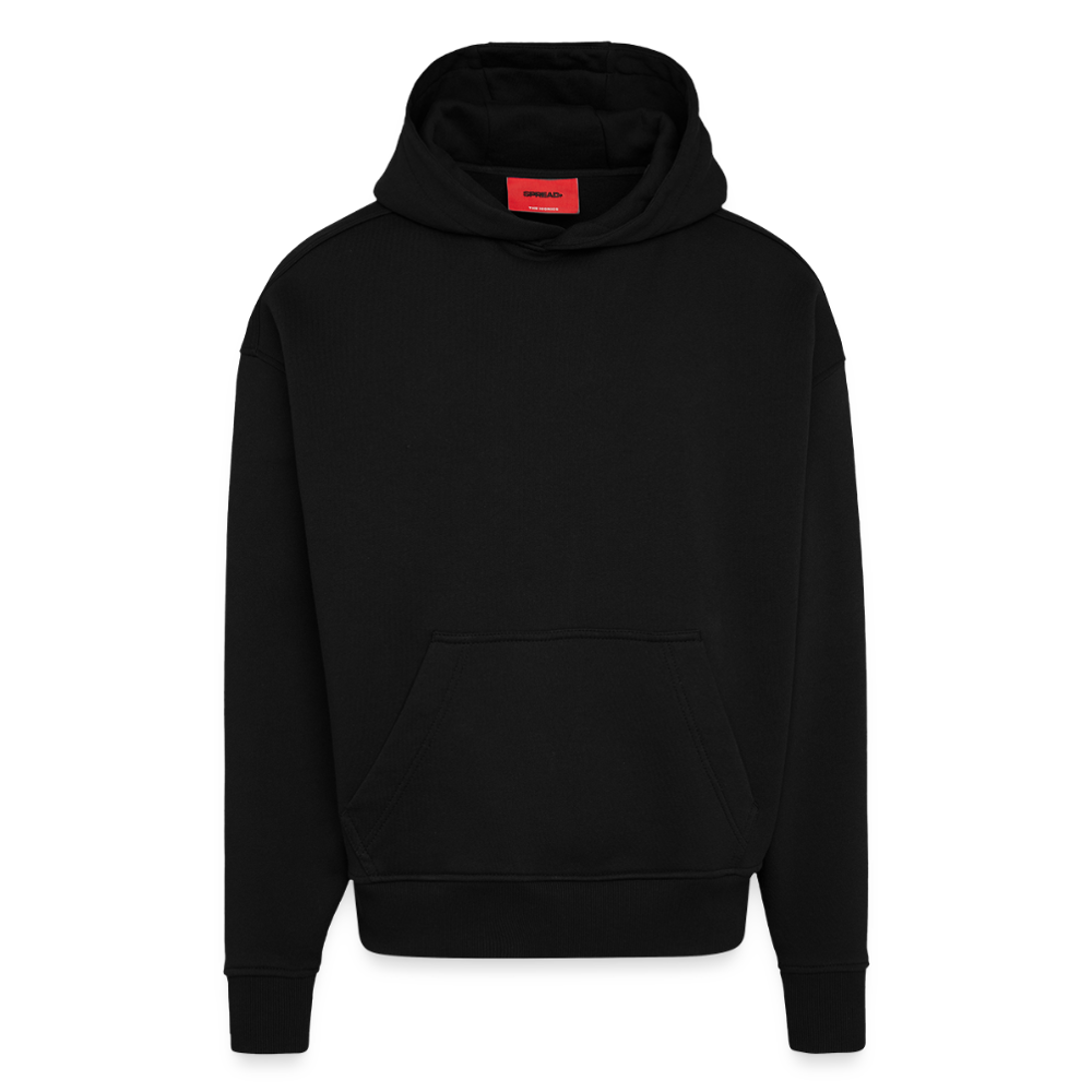 Heavyweight oversized organic hoodie made in EU - SOLID BLACK