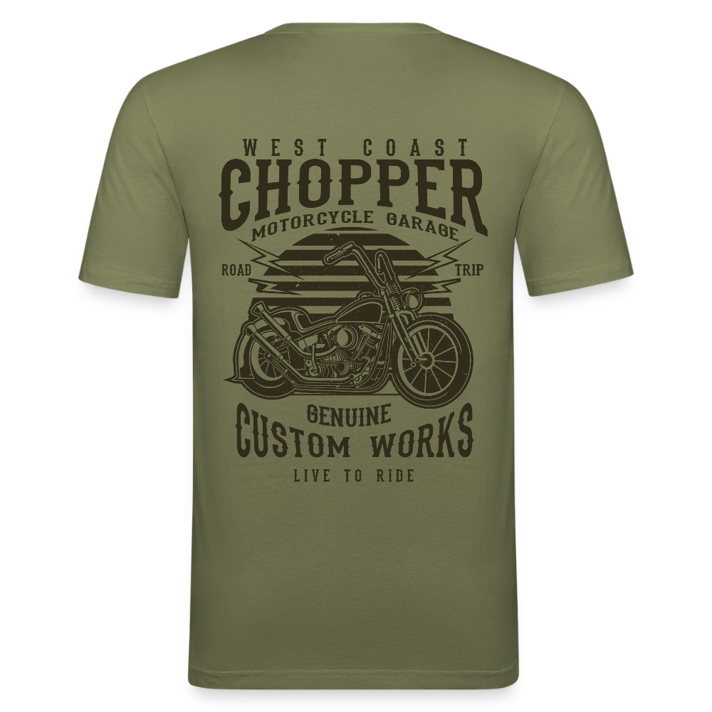 Mannen slim fit T-shirt - kakigroen