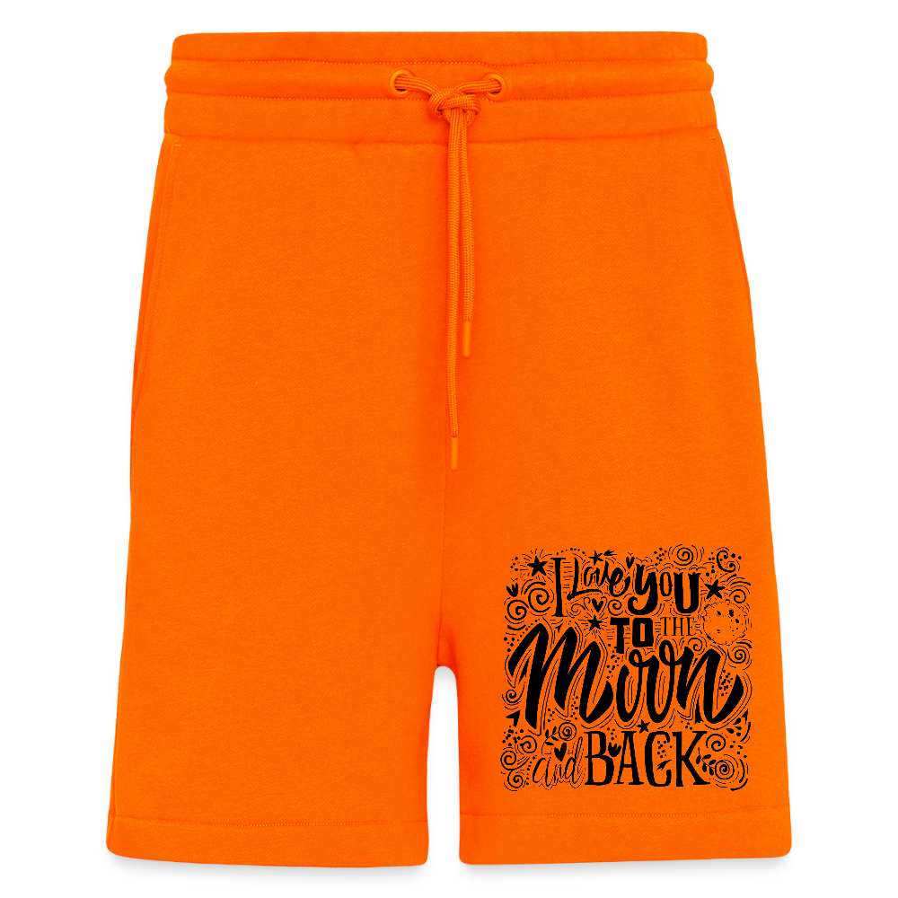 Organic relaxed shorts made in EU - SUNSET ORANGE