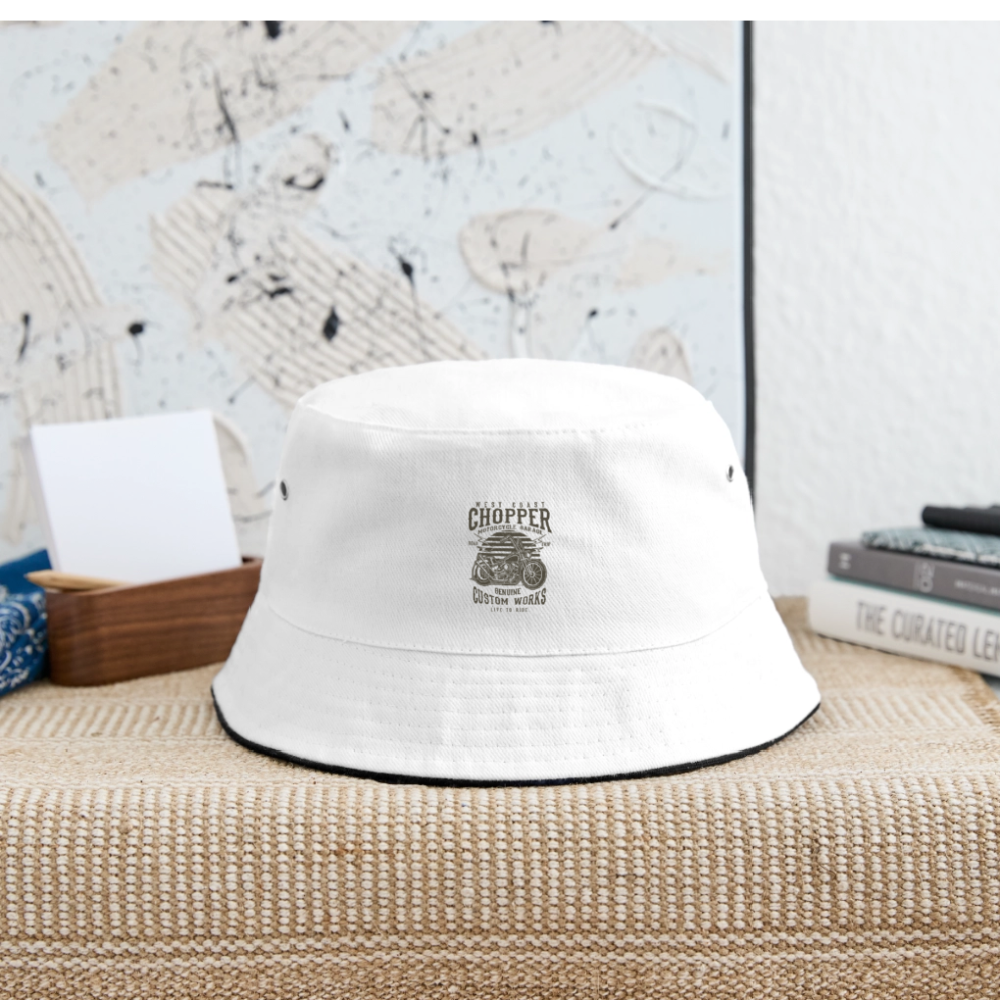 Vissershoed - wit/navy