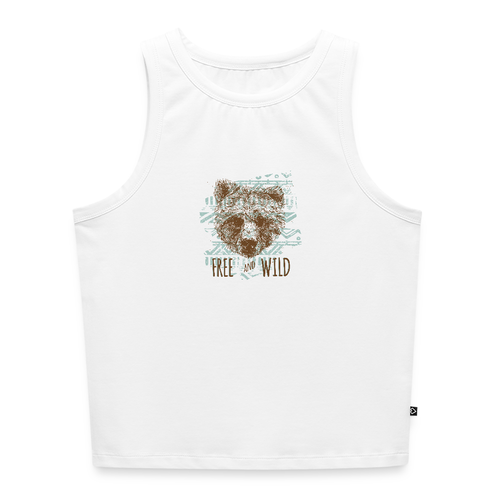 Vrouwen cropped tanktop - wit