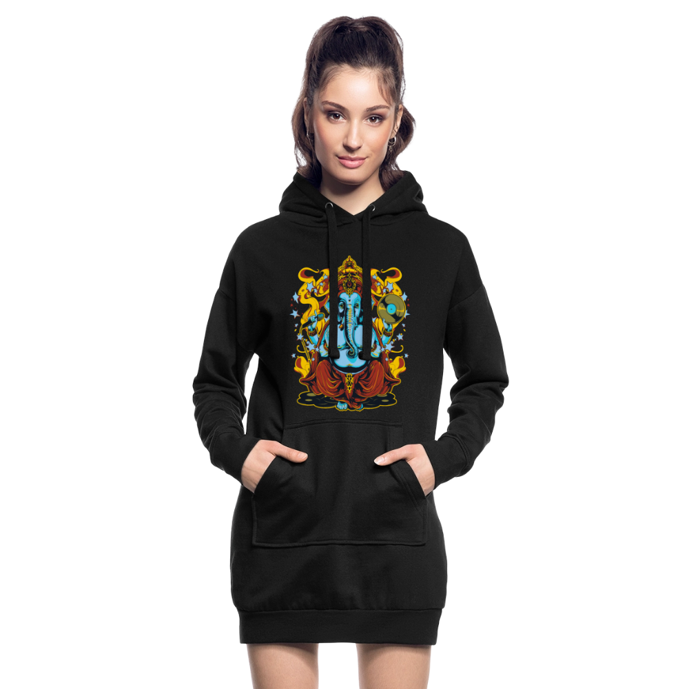 Hoodiejurk - zwart