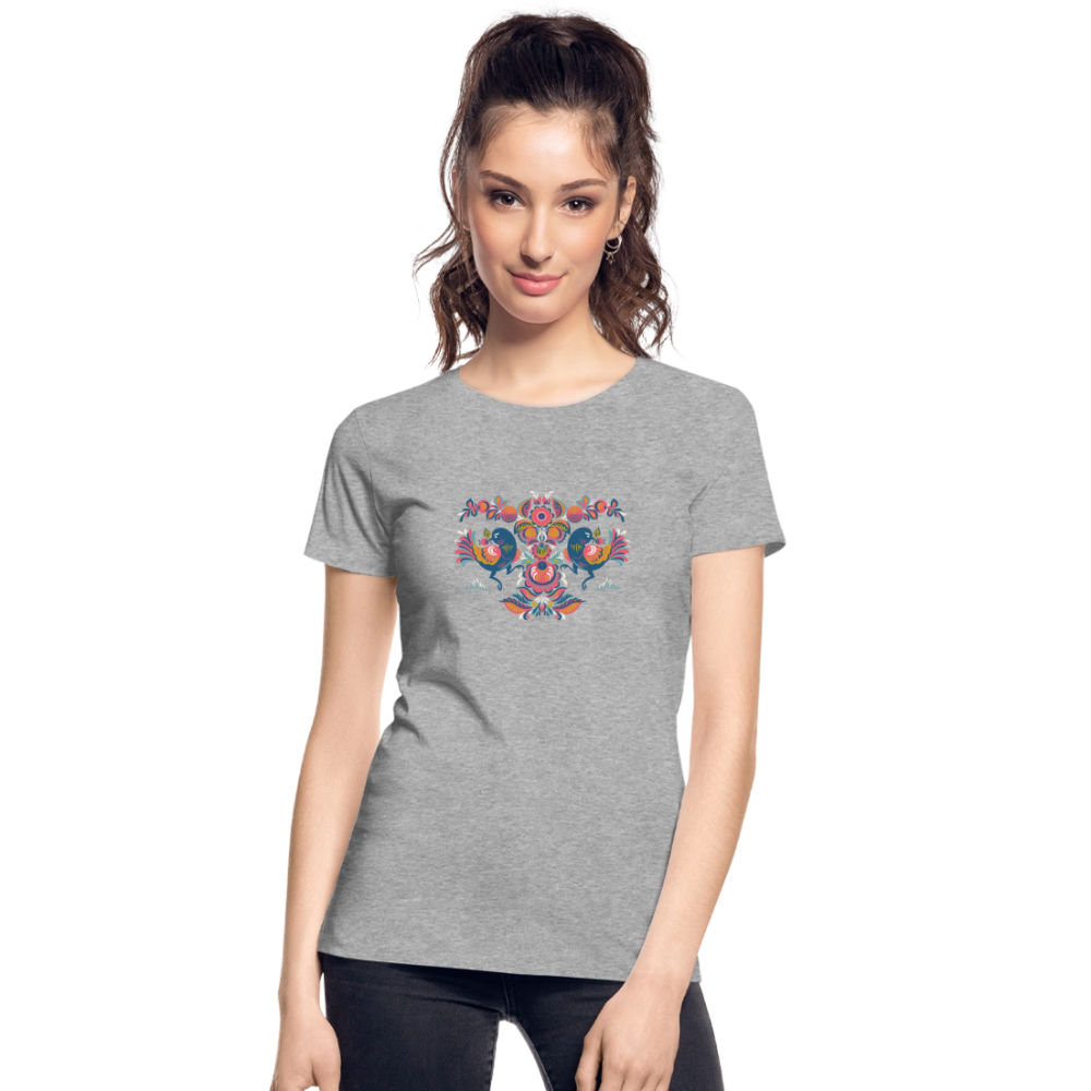 Vrouwen premium bio T-shirt - grijs gemêleerd