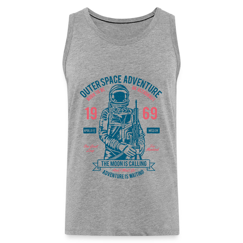 Mannen Premium tank top - grijs gemêleerd