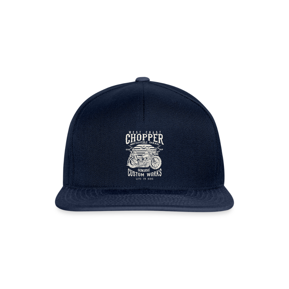 Snapback cap - navy/navy