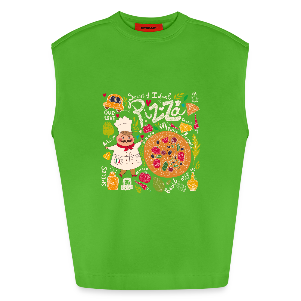 Heavyweight oversized organic tanktop made in EU Unisex - Apple Neon