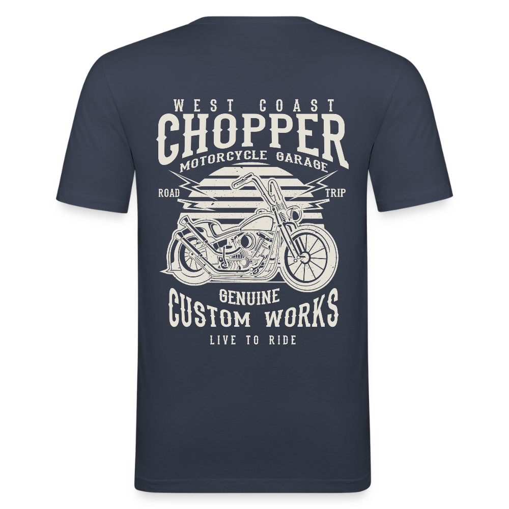 Mannen slim fit T-shirt - navy