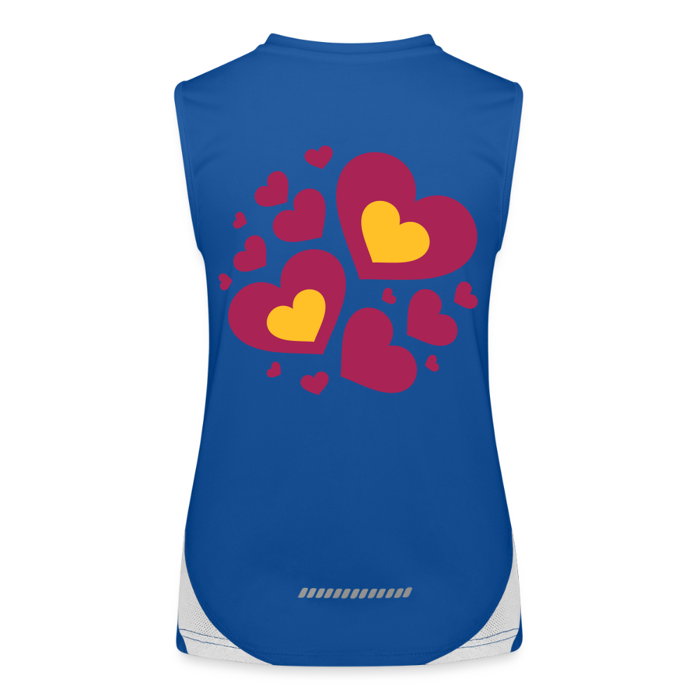 Functionele contrasterende tanktop voor vrouwen - royal/wit