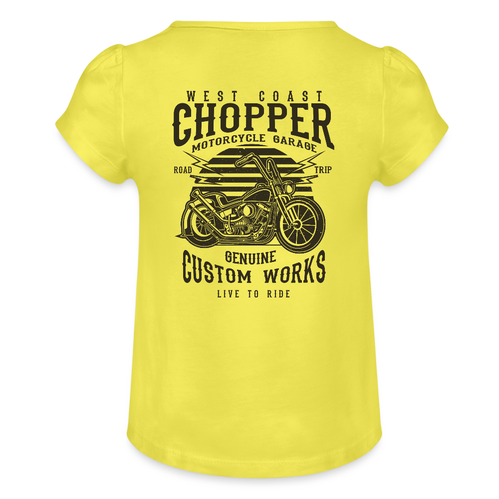 Meisjes-T-shirt met plooien - geel