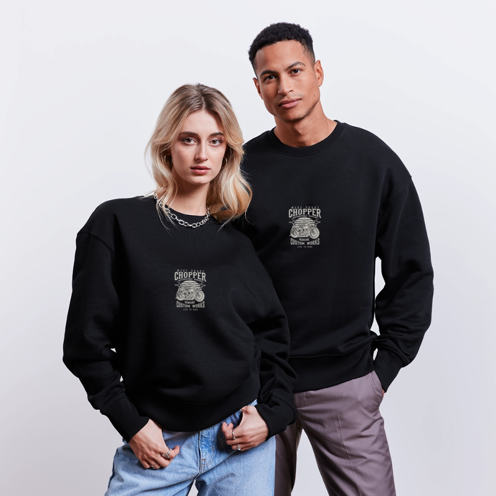 Stanley/Stella Uniseks oversize bio-sweater RADDER - zwart