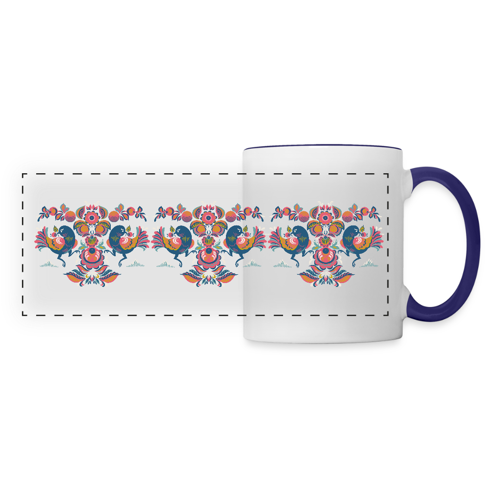 Panoramamok - wit/kobalt blauw