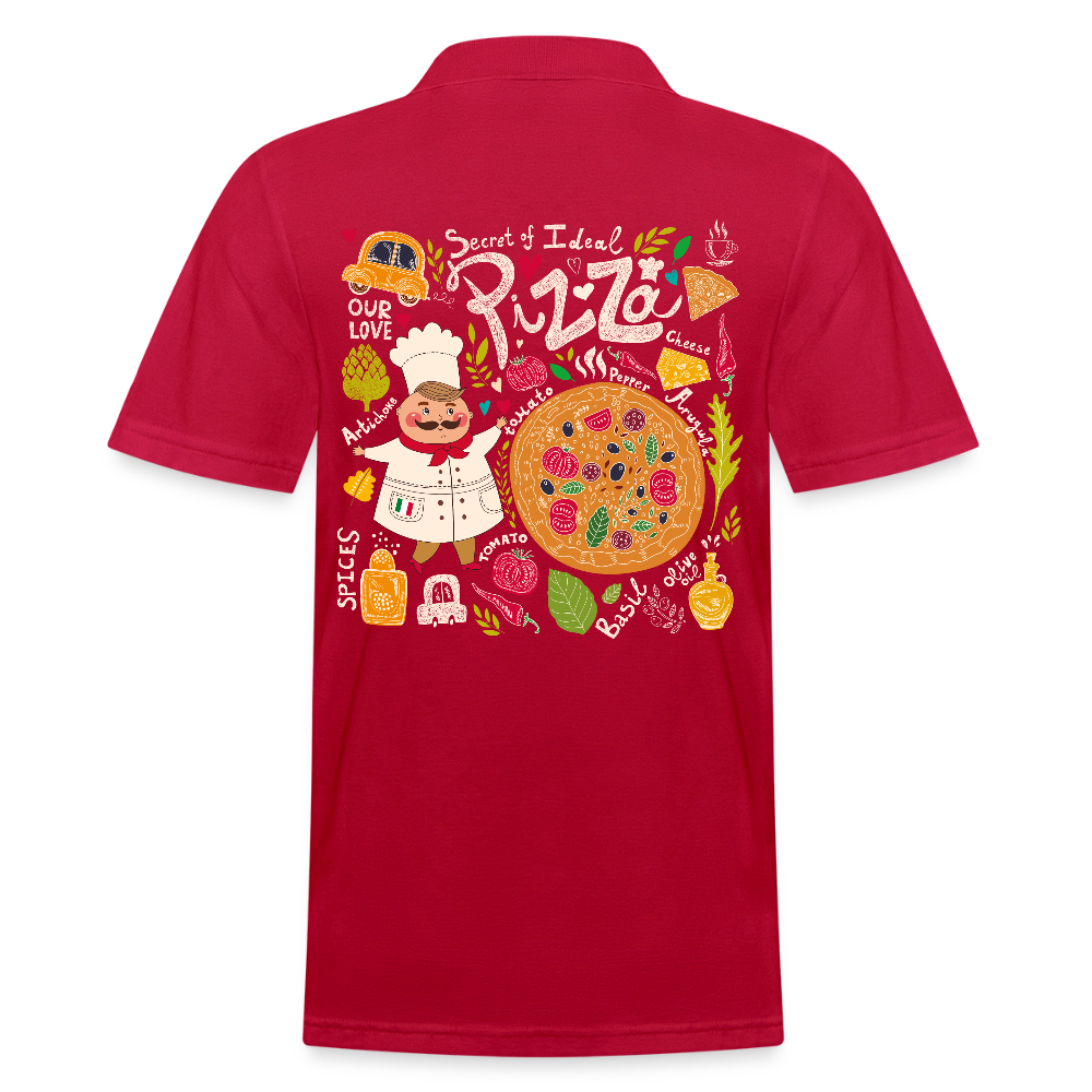 Mannen poloshirt - cherry red