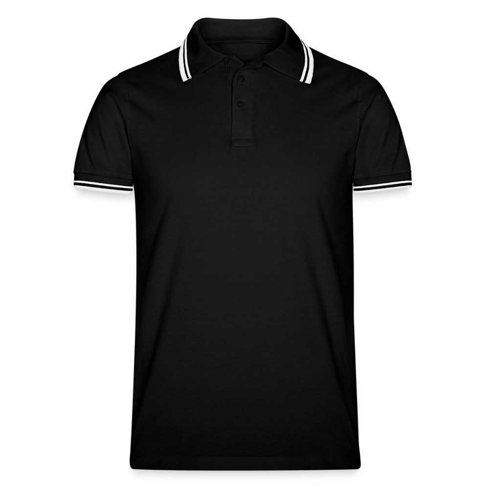 Mannen tipped poloshirt - zwart/wit
