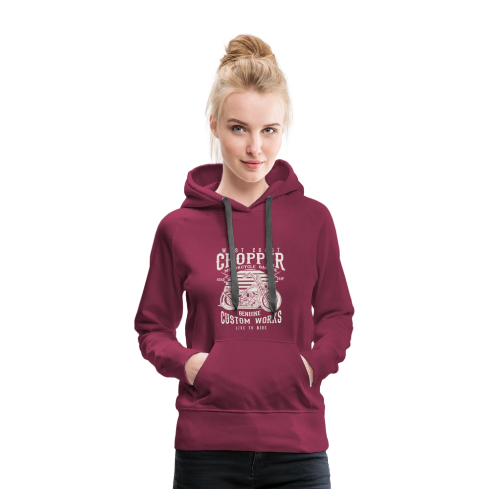 Vrouwen Premium hoodie - bordeaux