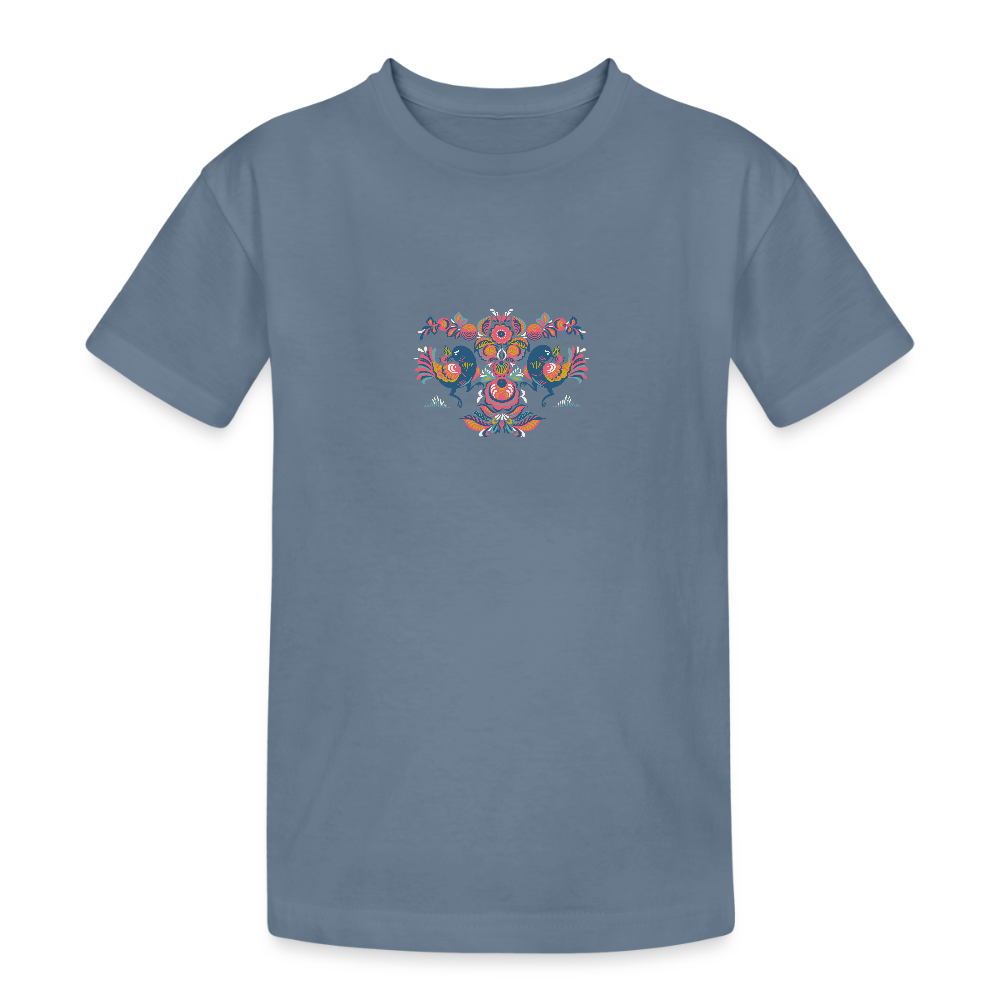 Kinderen Heavy Cotton T-shirt - blauwgrijs