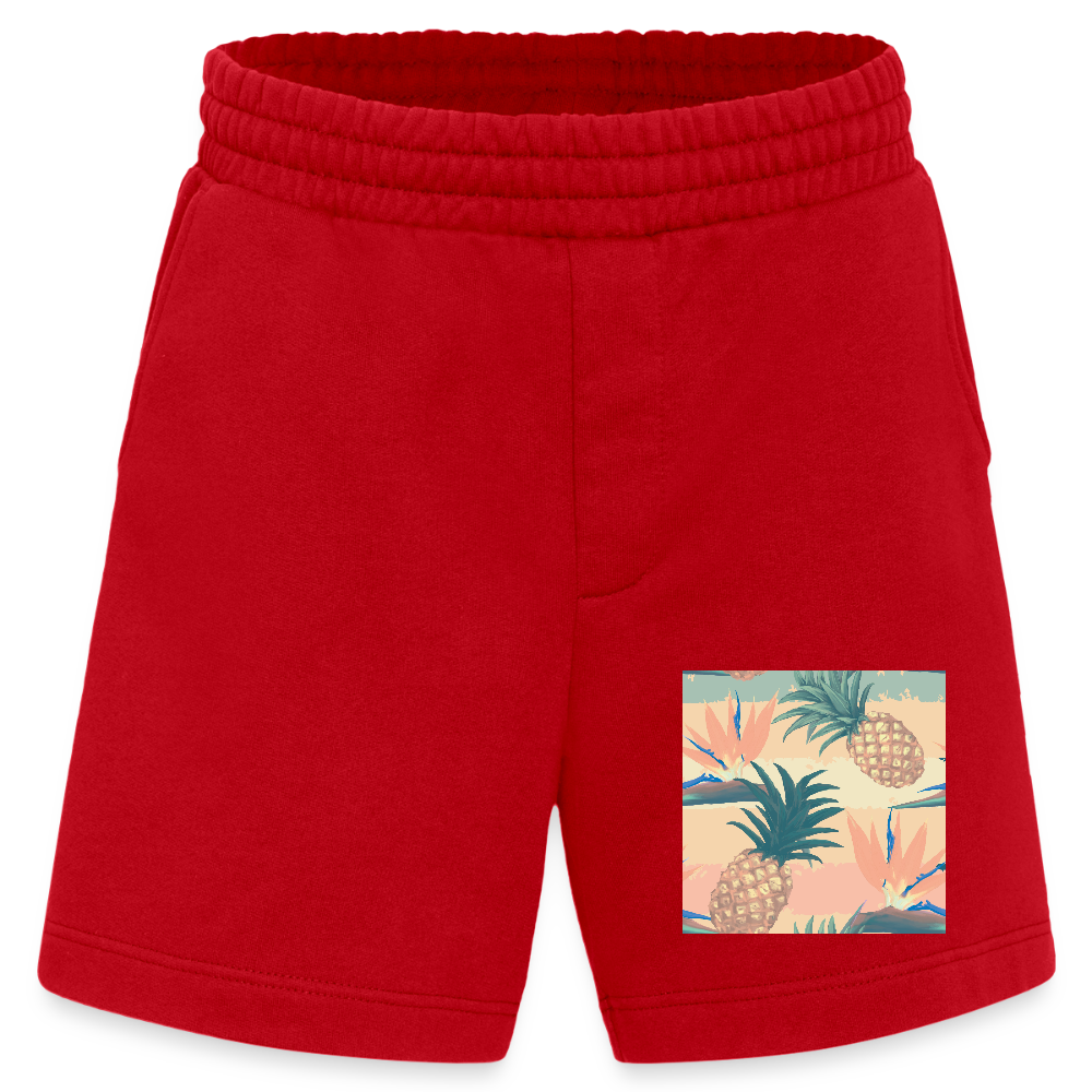 Heavyweight organic shorts made in EU - rood