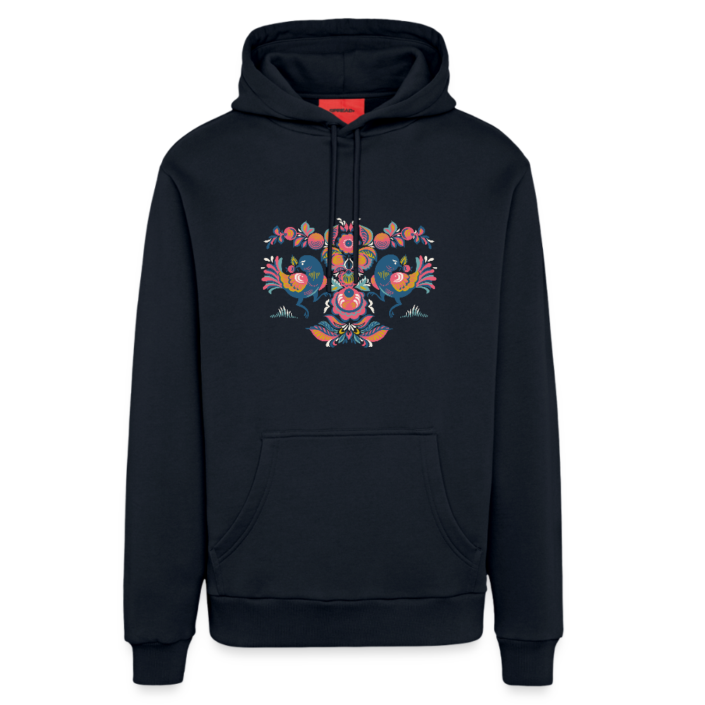 Organic relaxed hoodie made in EU - DARK NAVY
