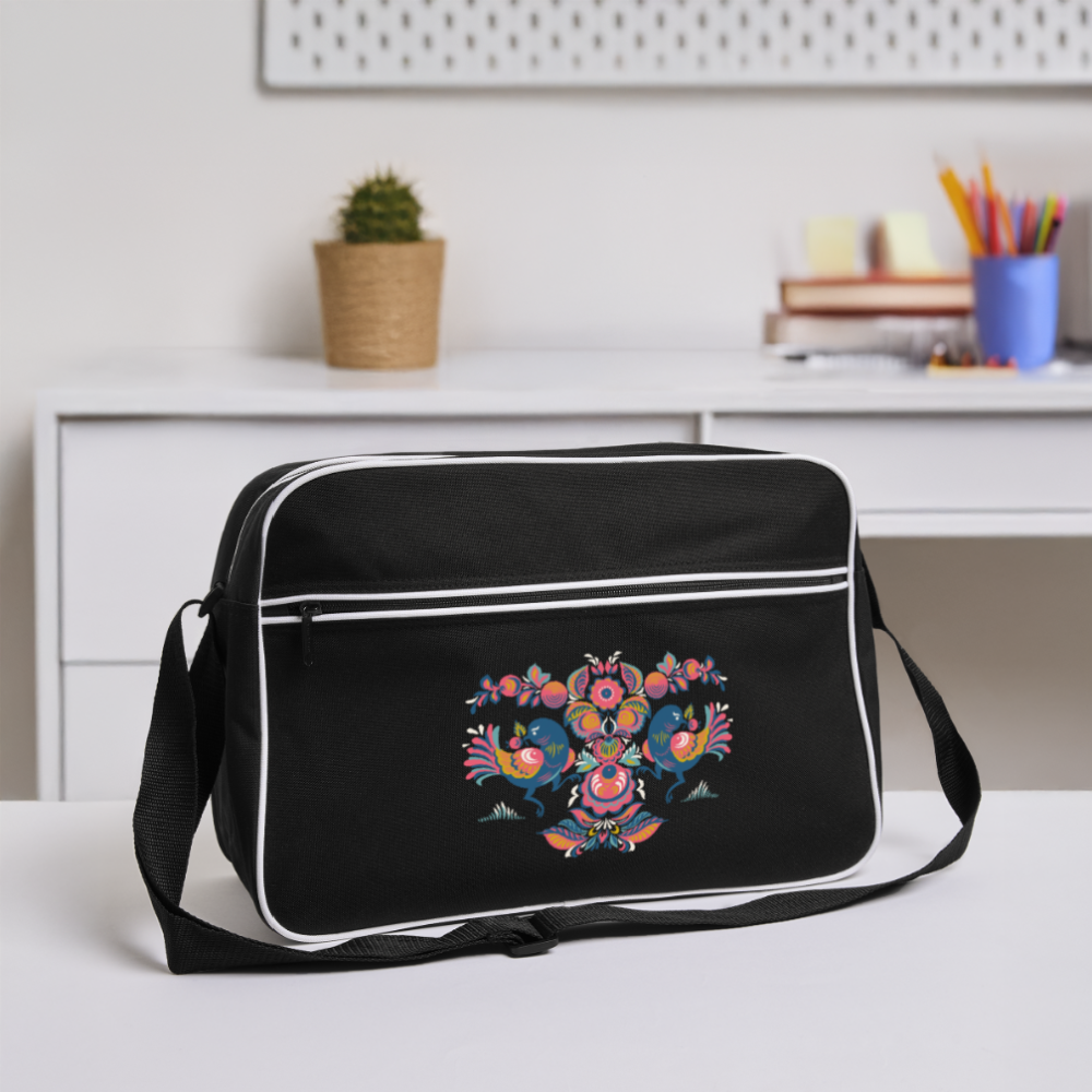 Retro-tas - zwart/wit
