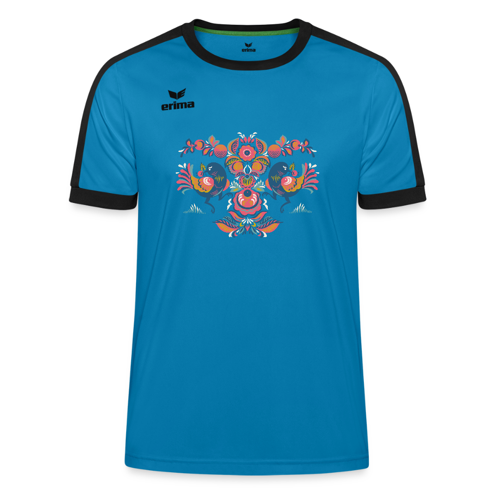 Erima Uniseks Retro Star shirt - turquoise/zwart