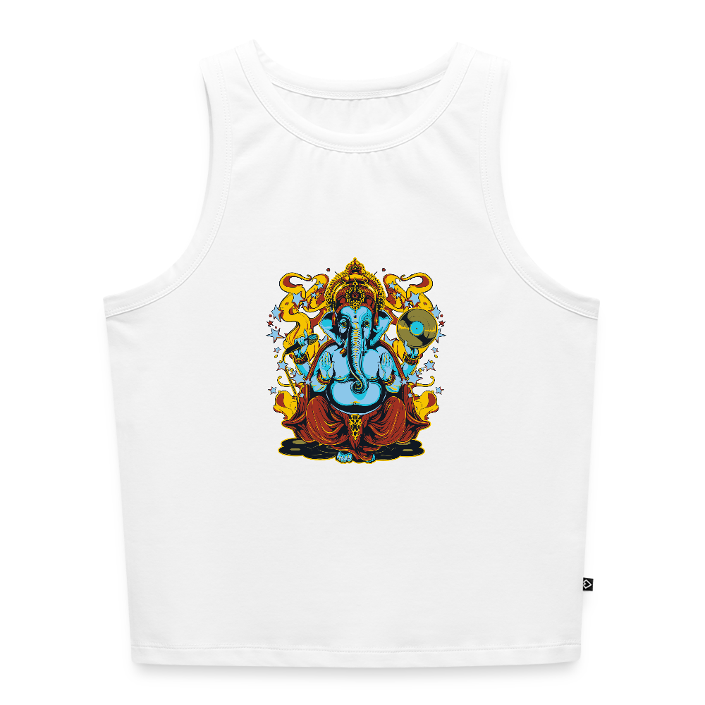 Vrouwen cropped tanktop - wit