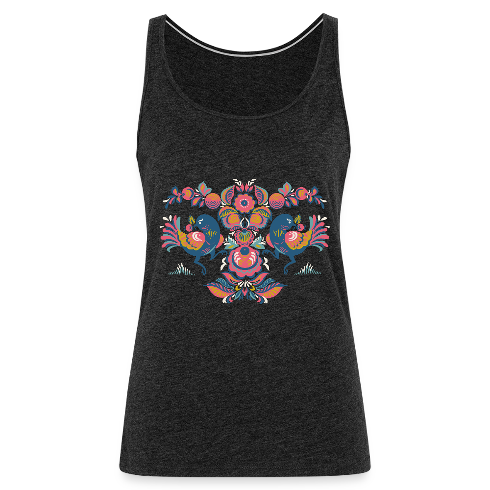 Vrouwen Premium tank top - houtskool