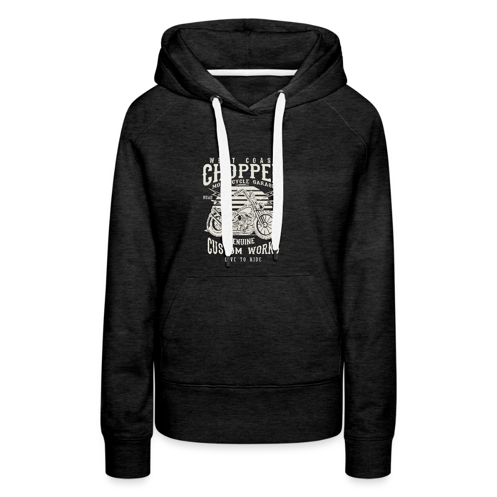 Vrouwen Premium hoodie - houtskool