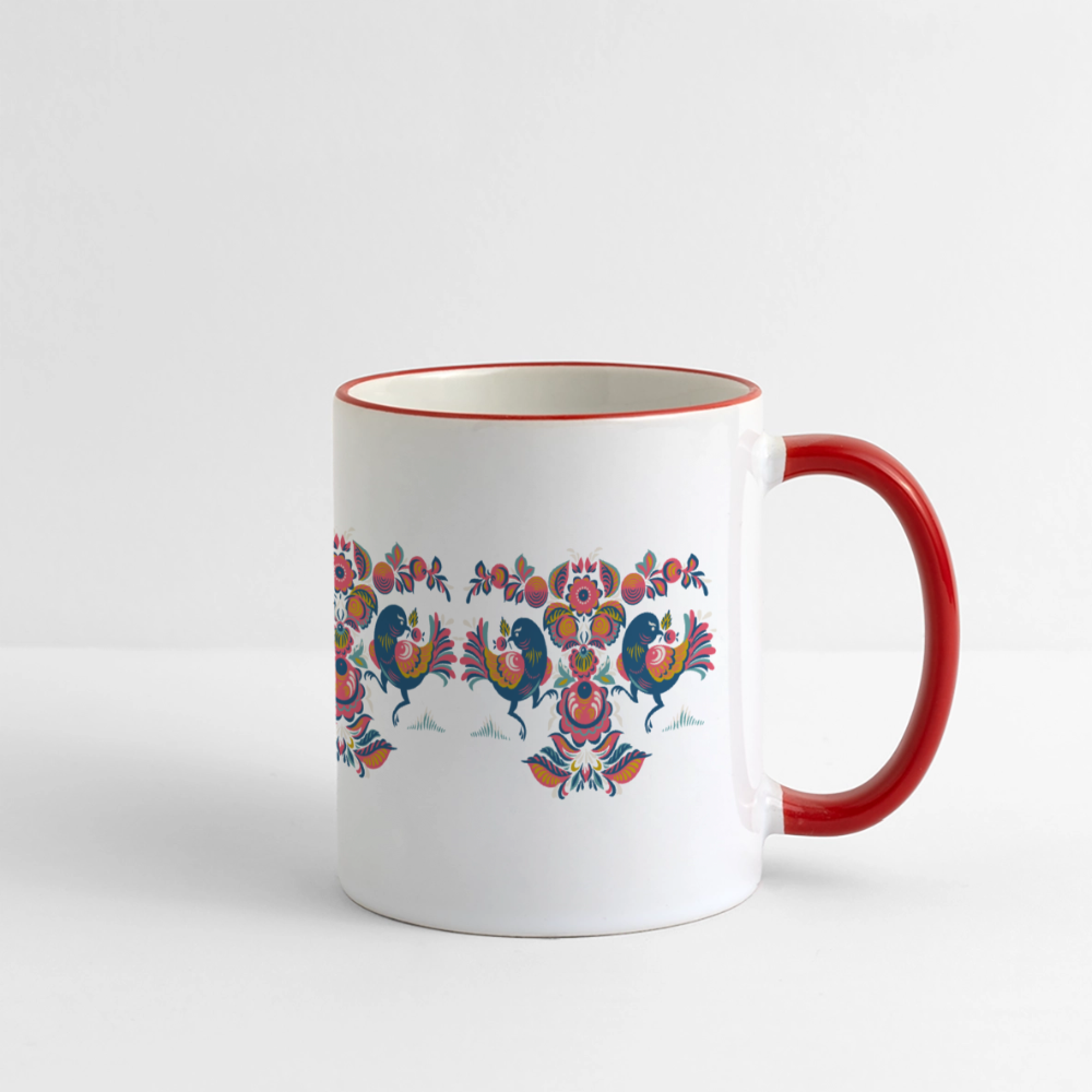 Panoramamok - wit/rood