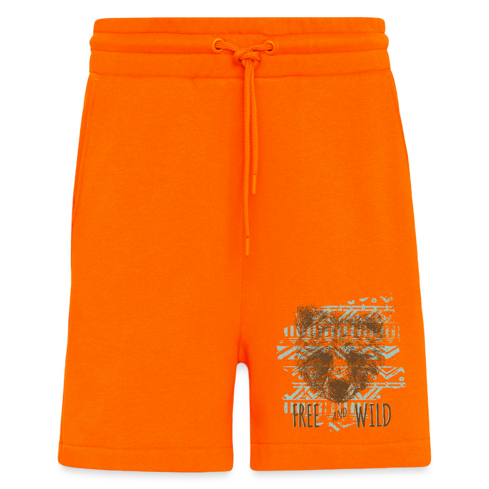 Organic relaxed shorts made in EU - SUNSET ORANGE