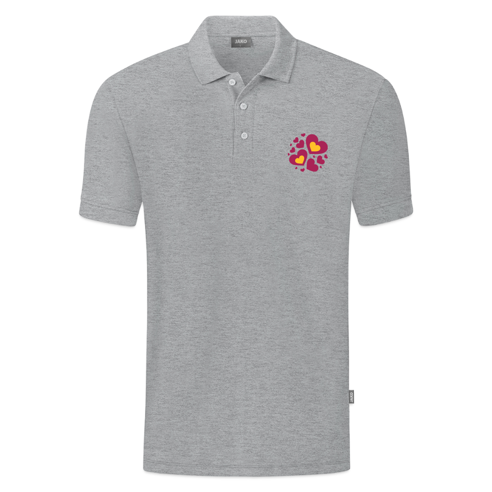 JAKO Mannen Polo Organic - grijs gemêleerd