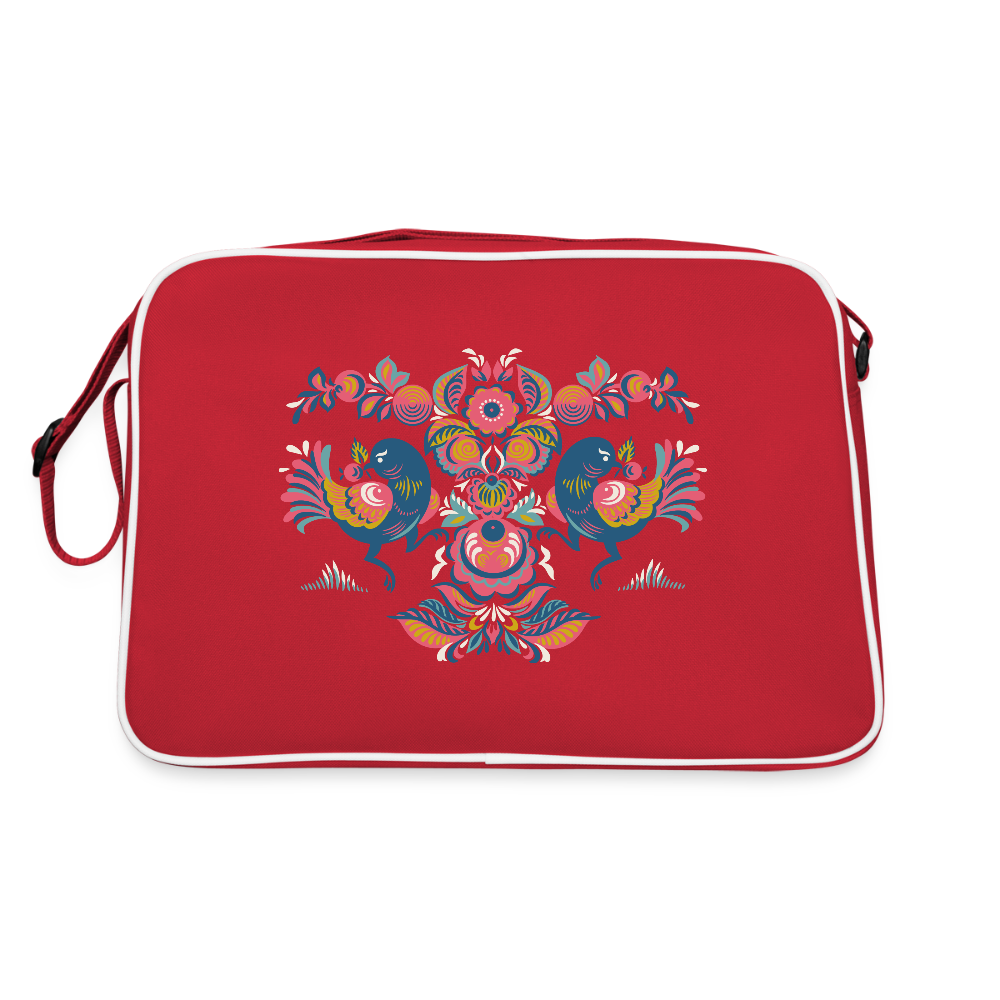 Retro-tas - rood/wit