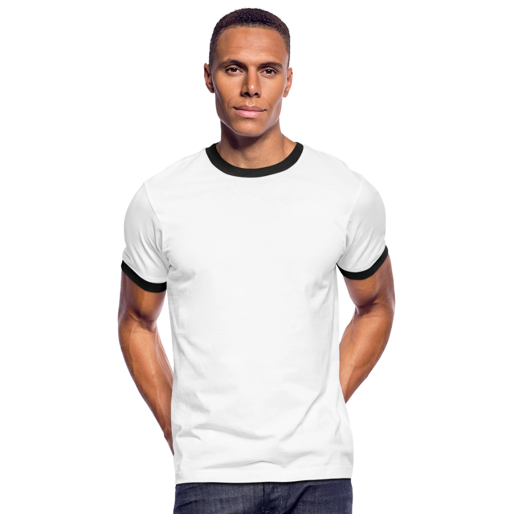 Mannen contrastshirt - wit/zwart