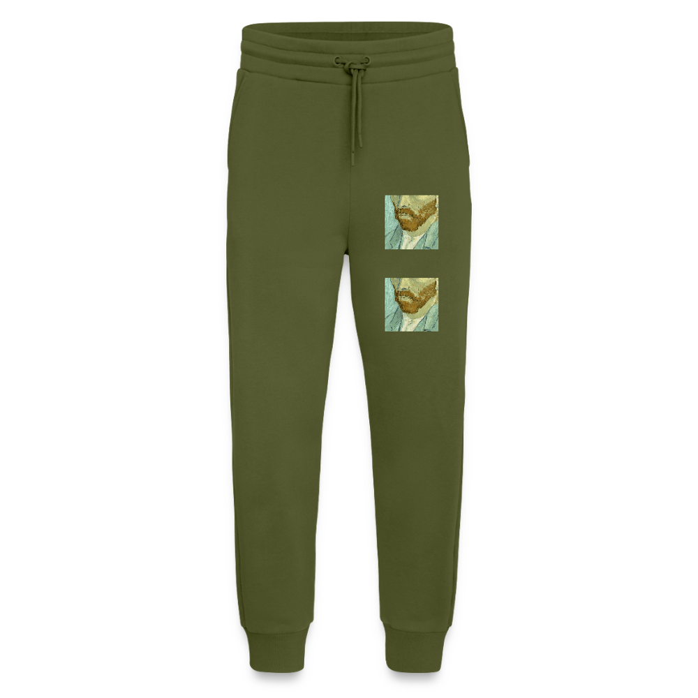 Organic relaxed joggingbroek made in EU - MOSS GREEN