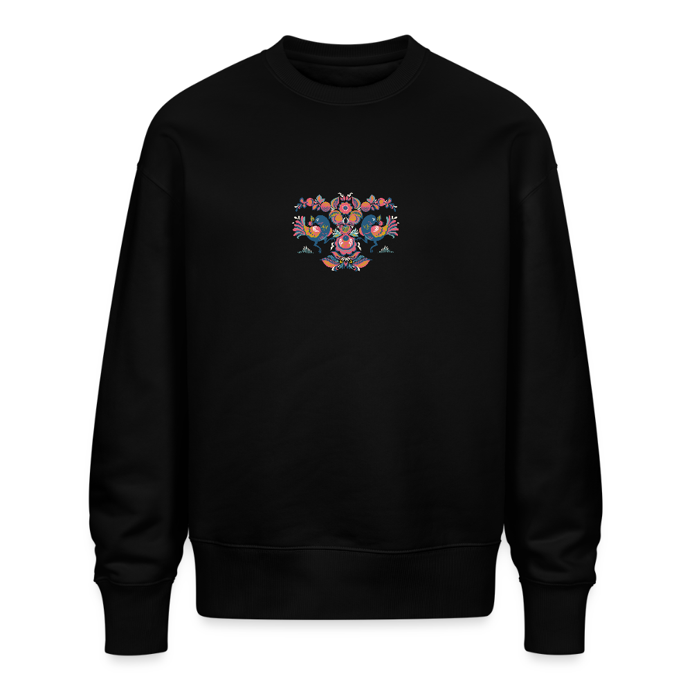 Stanley/Stella Uniseks oversize bio-sweater RADDER - zwart