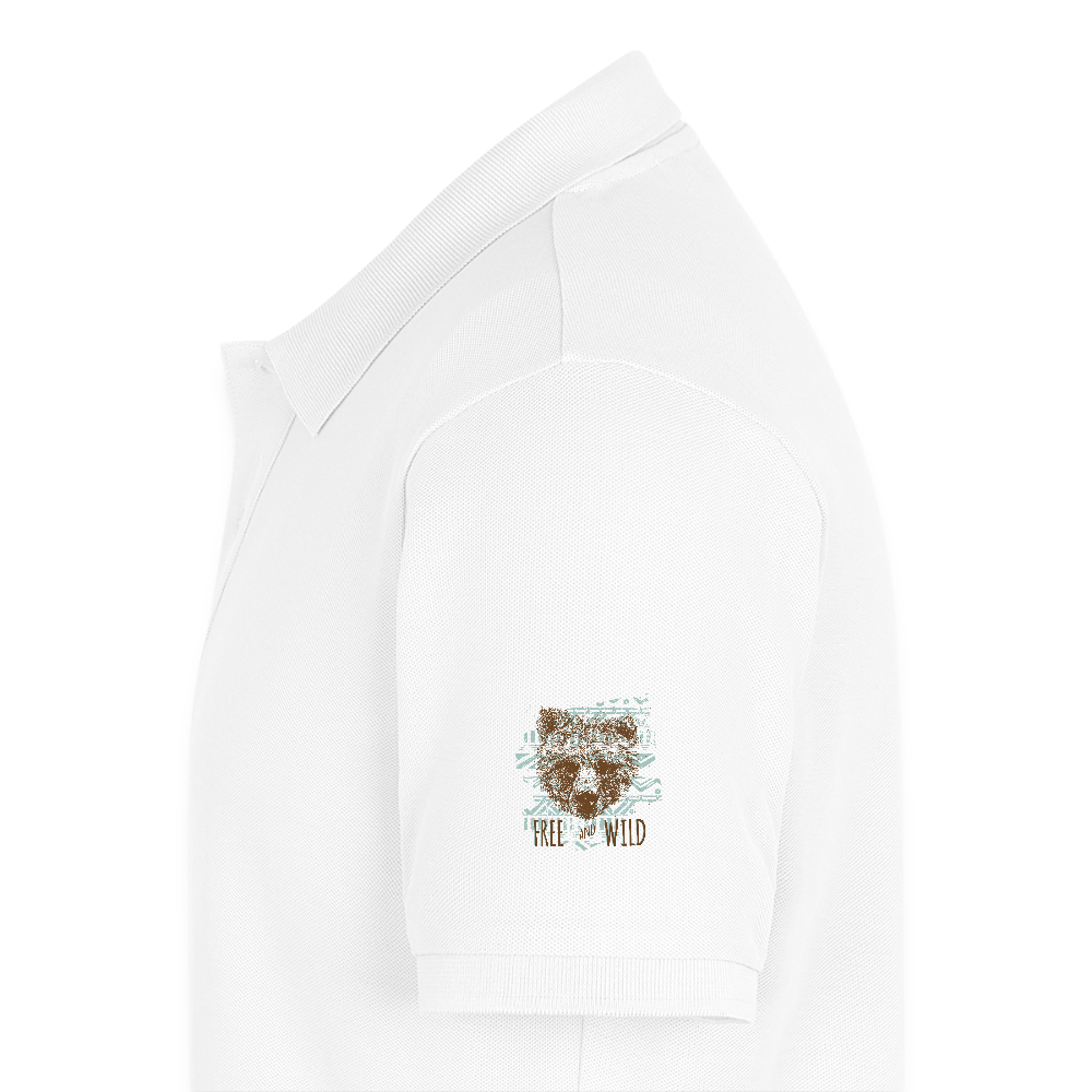 Mannen Premium Bio Poloshirt - wit