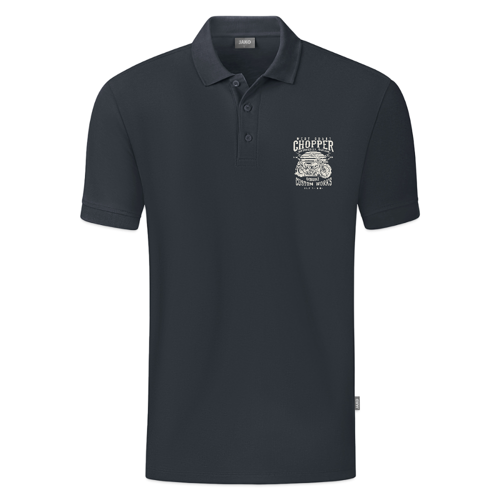 JAKO Mannen Polo Organic - houtskool