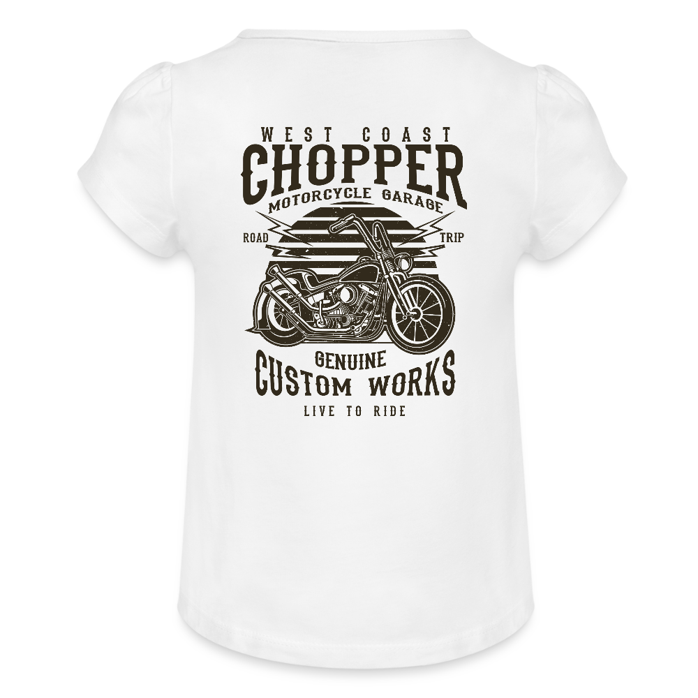 Meisjes-T-shirt met plooien - wit
