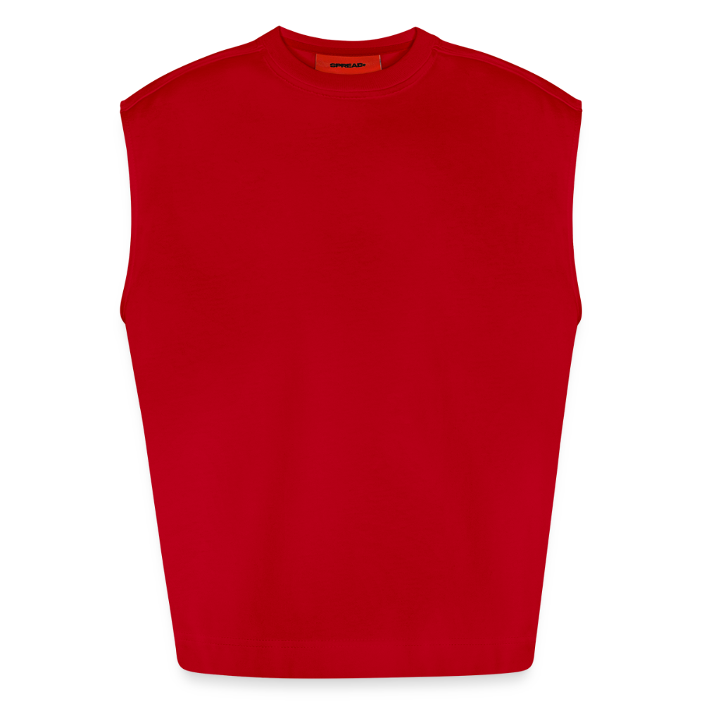 Heavyweight oversized organic tanktop made in EU Unisex - rood